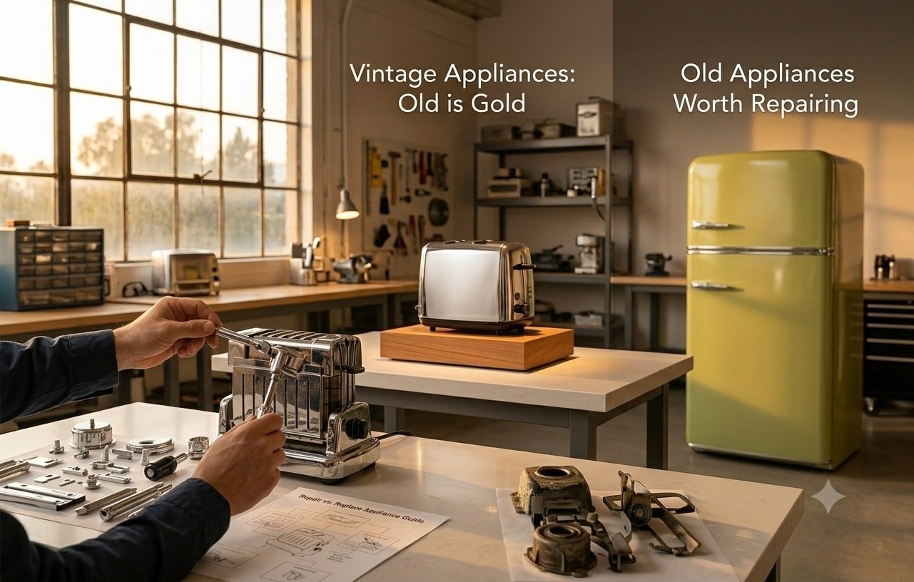 old is gold vintage appliances